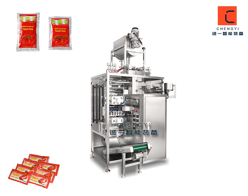 番茄醬四邊封包裝機_番茄醬多列四邊封包裝機